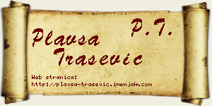 Plavša Trašević vizit kartica
